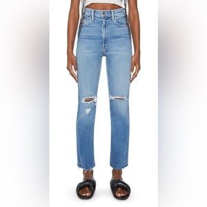 MOTHER High-Waisted Rider Ankle Fray Jeans 👖